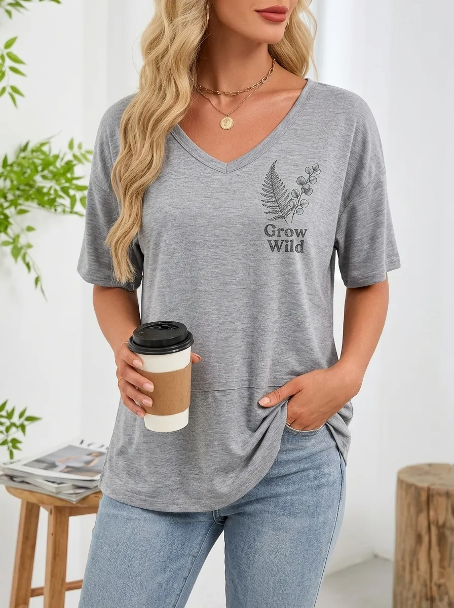 Nature Lover Grow T-Shirt Modern