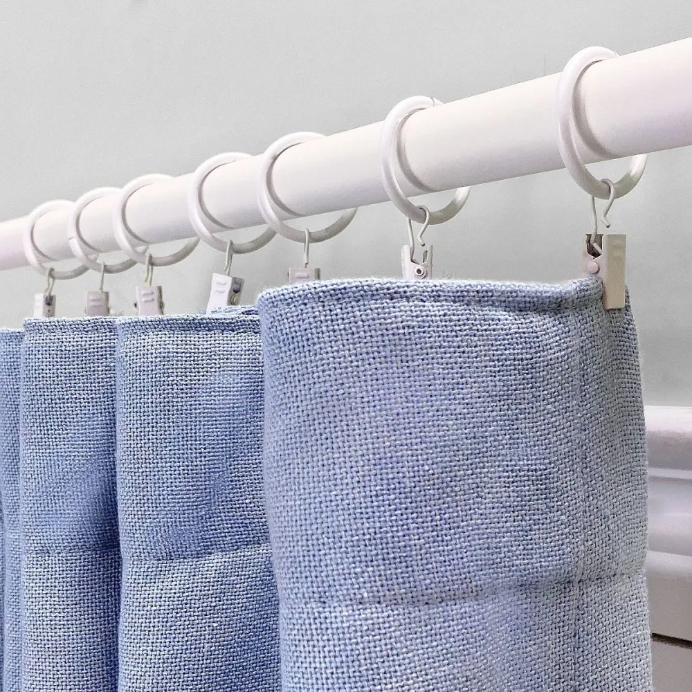7-Piece Metal Curtain Ring Hardware Set