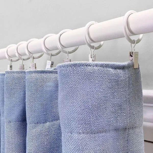 7-Piece Metal Curtain Ring Hardware Set
