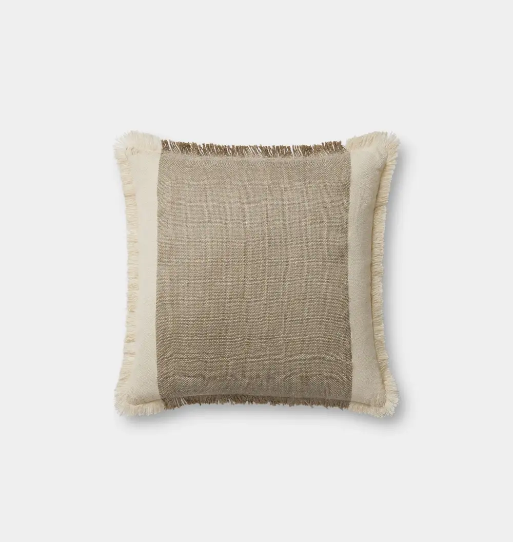Ivory and Amber Woven Pattern Sofa Throw Pillow