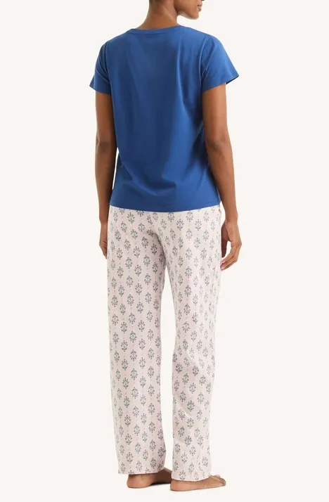 Multicolor Long Pants Pocket Pajama Set