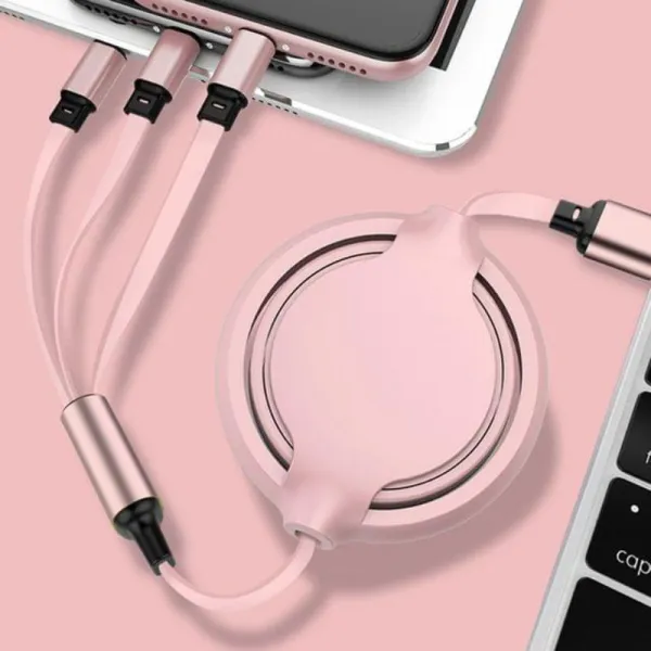 3 in 1 YO YO Mobile Charging Cable (multicolour)