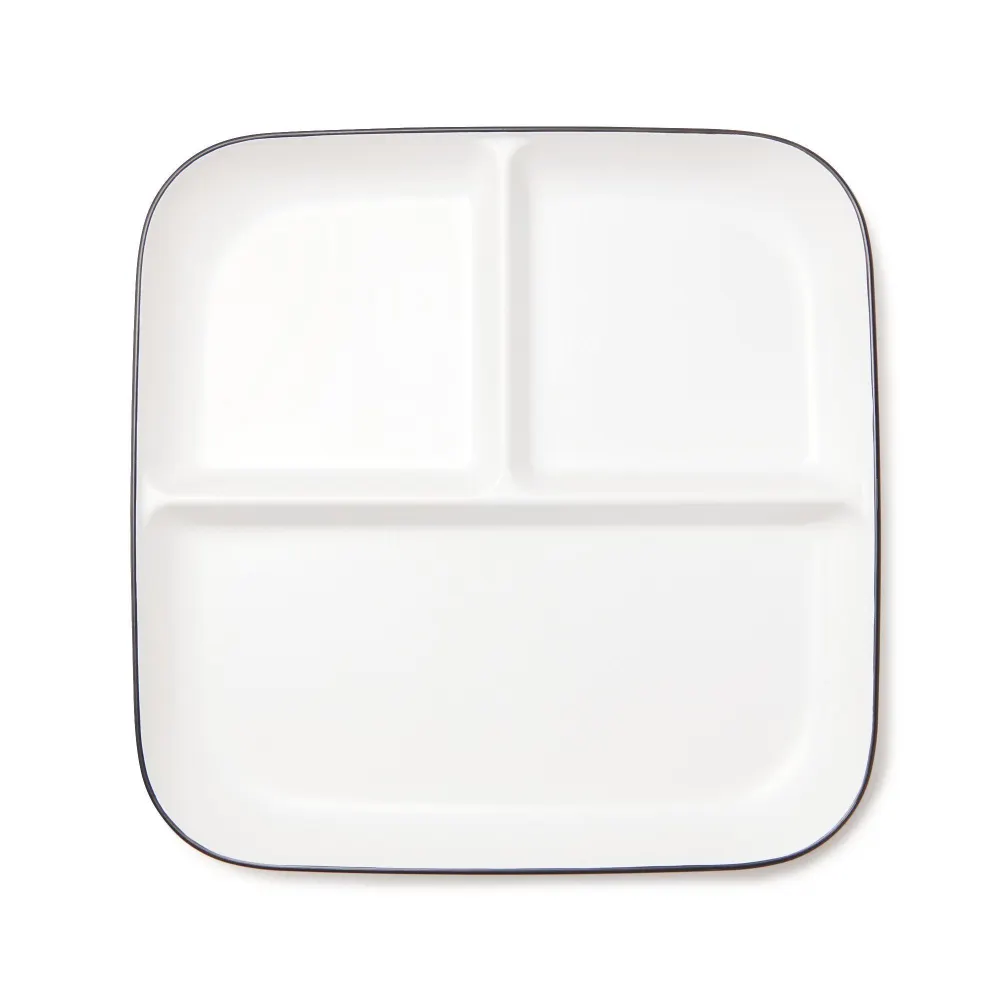 Divided Square Plate for Dessert Serving