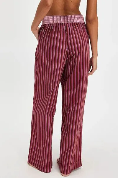 Soft Striped Wide Leg Pants