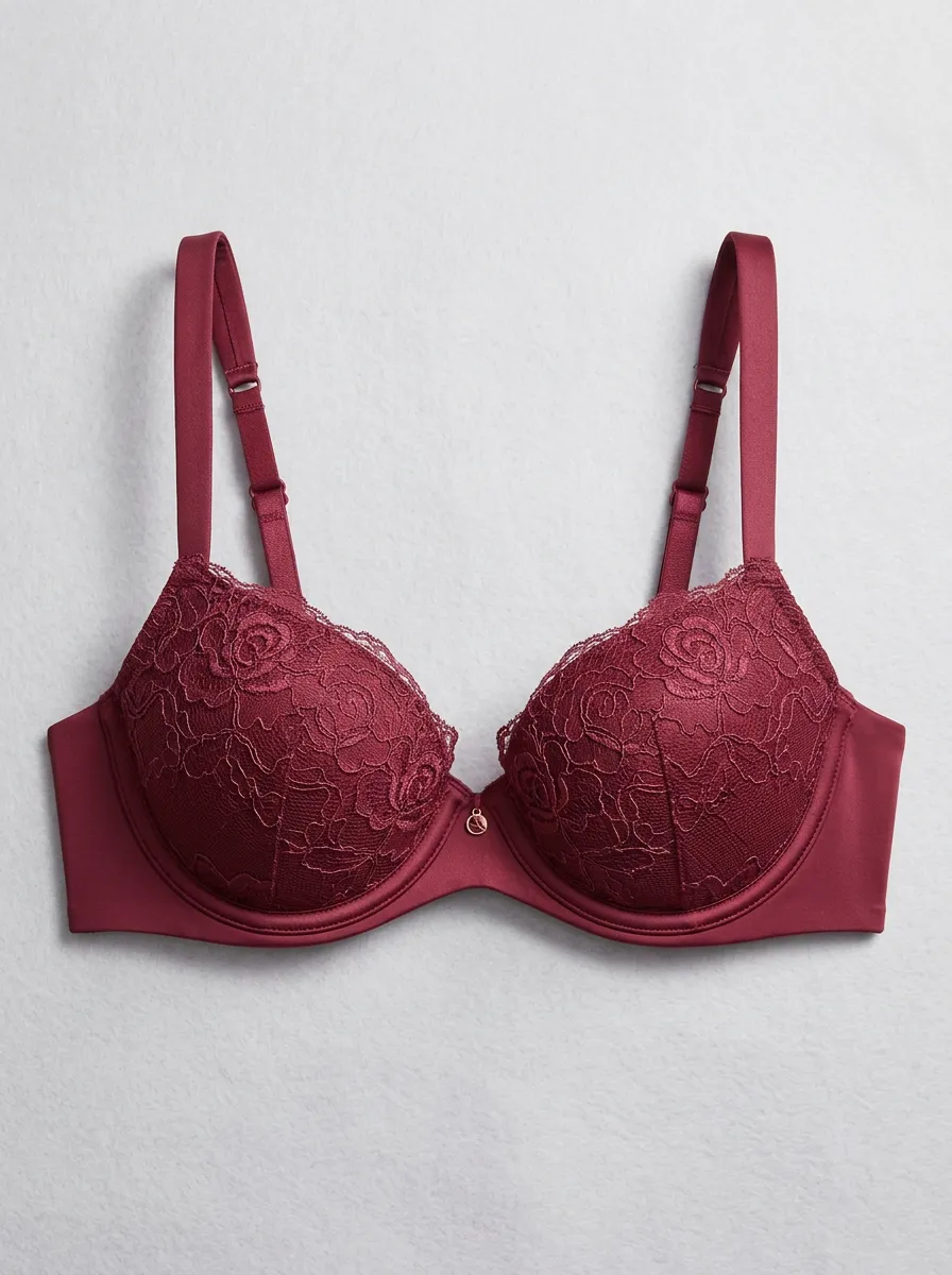 Everyday Underwire Lace Embroidered Classic Look Women's Bra