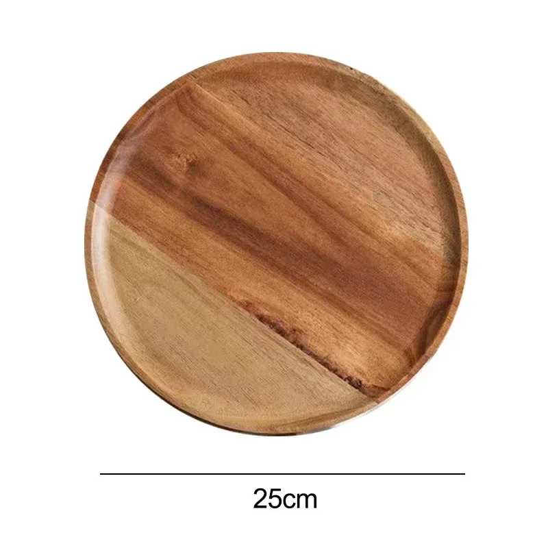 Food-Safe Multi-Purpose Wooden Round Tray
