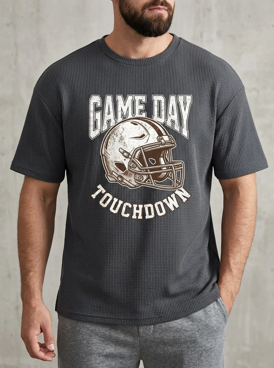 Football Graphic Casual T-Shirt
