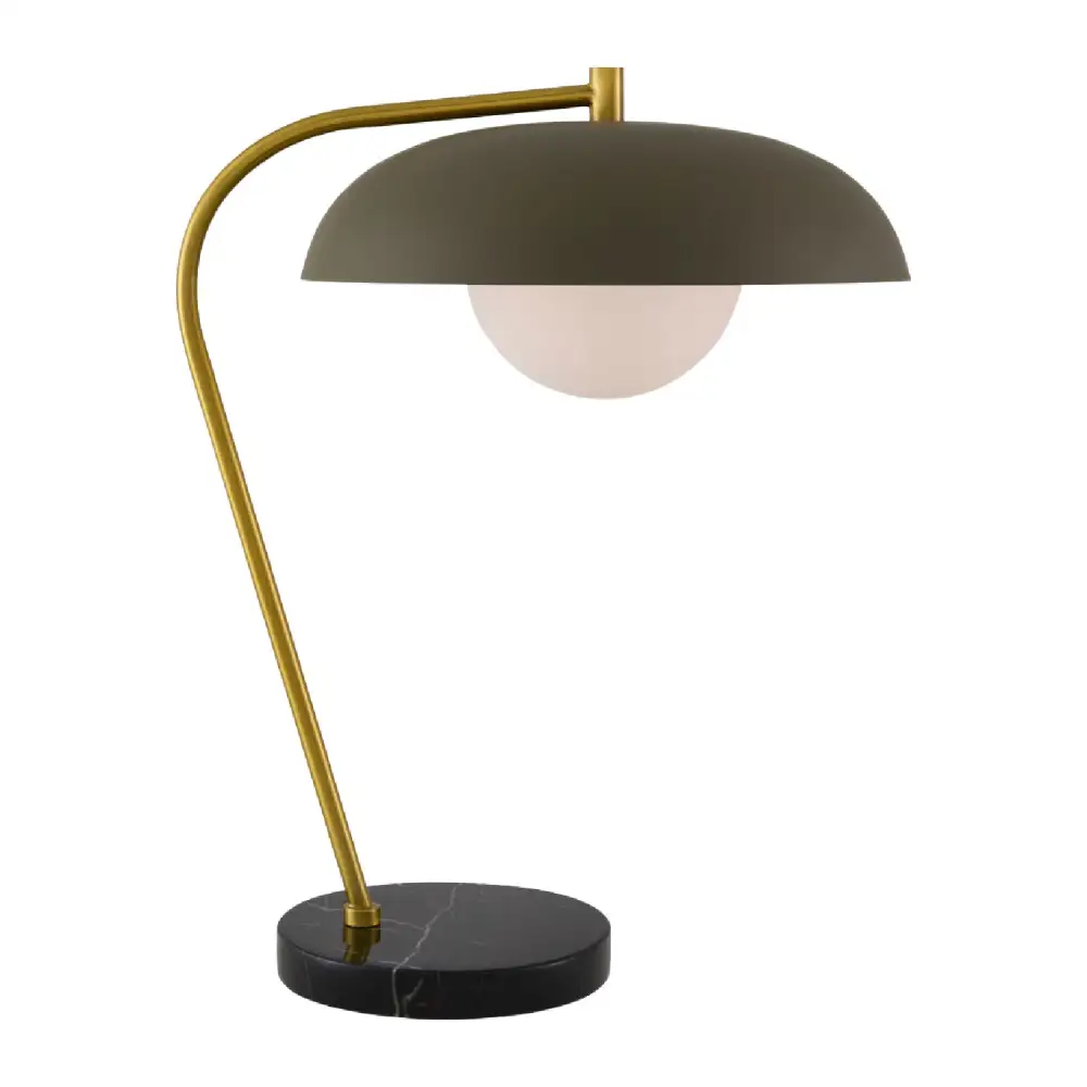 Glass Shade Sloped Table Lamp