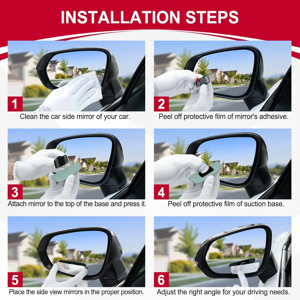 Frameless Blind Spot Mirror Set