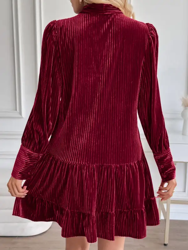 Retro Hot Sale Velvet Mini Dress