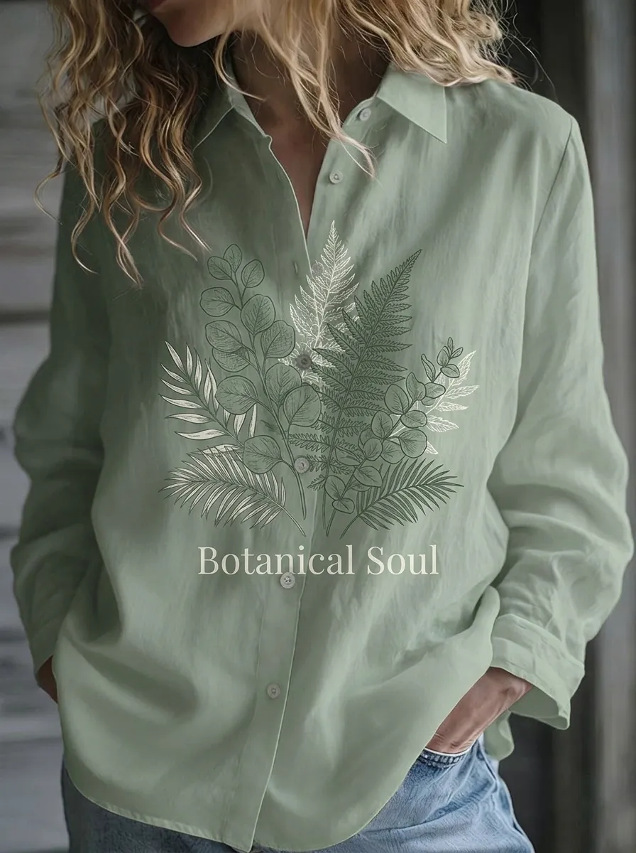 Botanical Soul Fern Casual Shirt Fresh