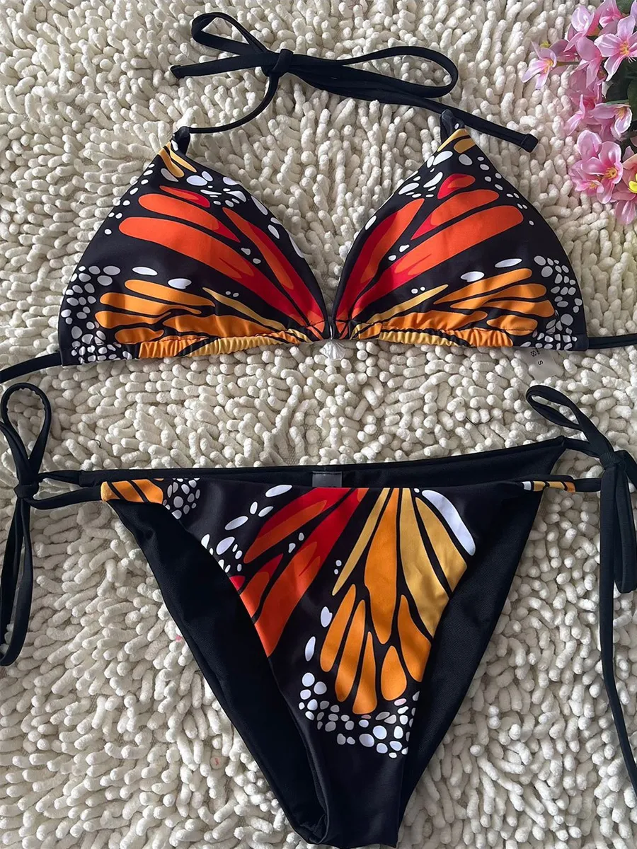 Selene Butterfly-Print Two-Piece Bikini Set