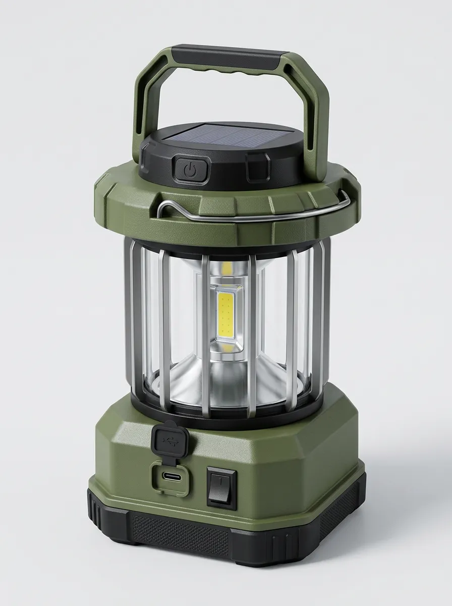 Solar Powered LED Rechargeable Camping Lantern