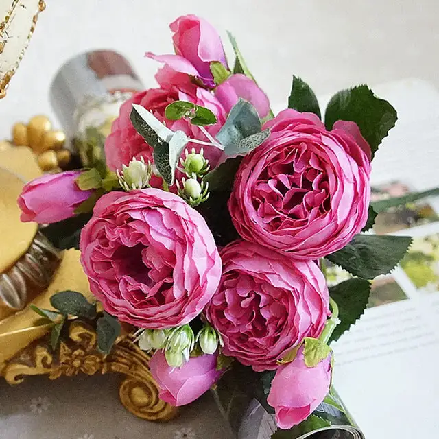 Artificial Peony Bouquet