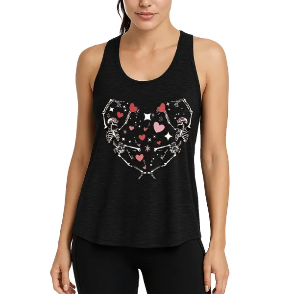 Skeleton Heart Athletic Tank