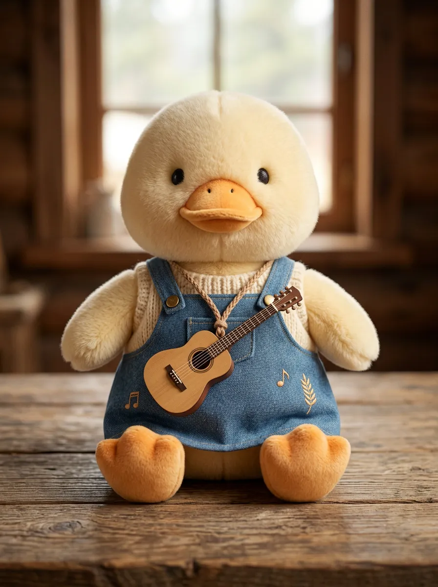 Western Music Tribute Guitar Music Duck Plush Toy
