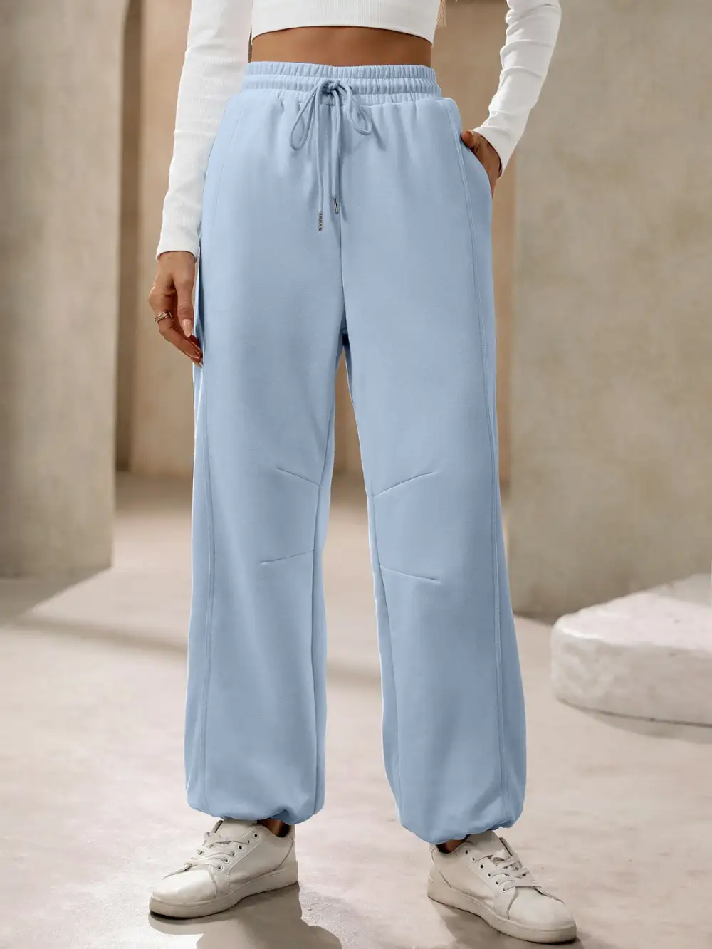 Drawstring Pocket Jogger Pants