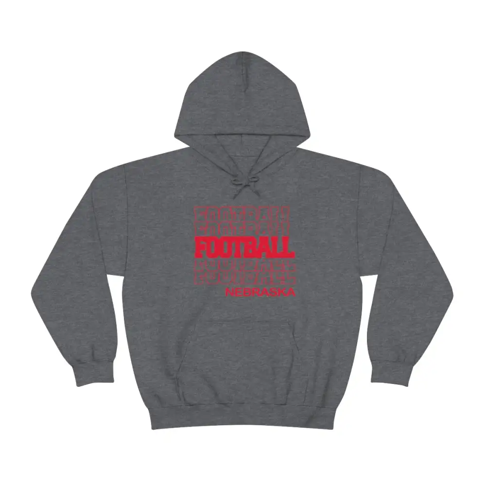 Modern Stacked Football Graphic Pullover Hoodie