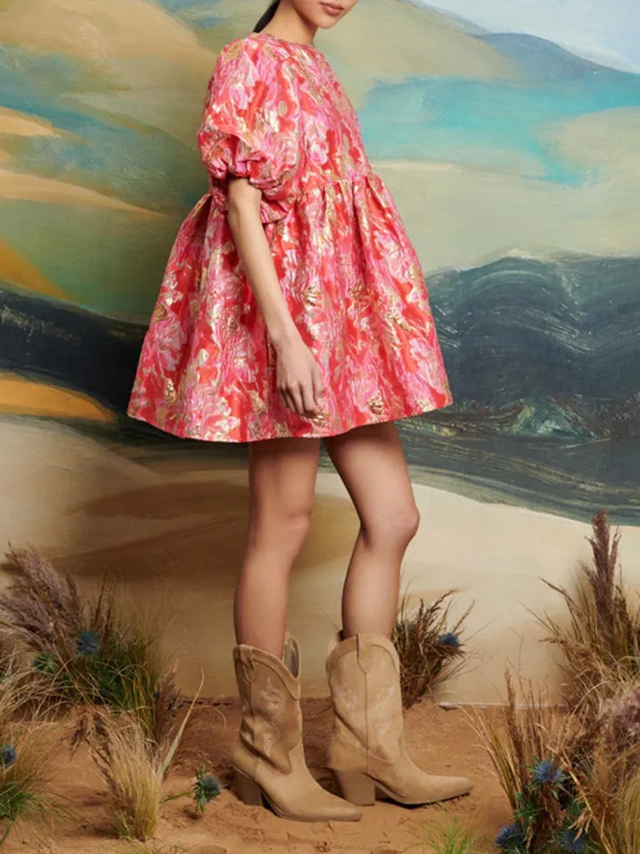 Jacquard Mini Dress