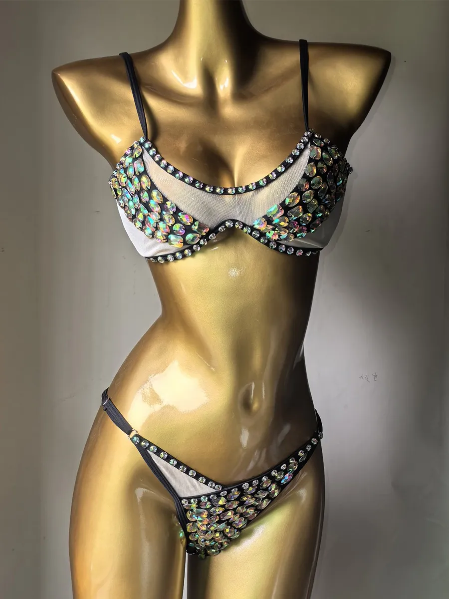 Angelina Rhinestone-Embellished Bikini