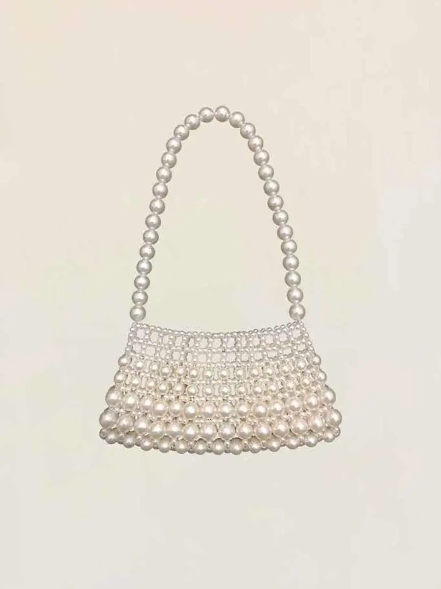 Ramona Pearl Beaded Shoulder Bag