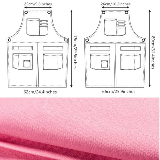 Refined Canvas Cotton Strap Crossback Kitchen Work Apron