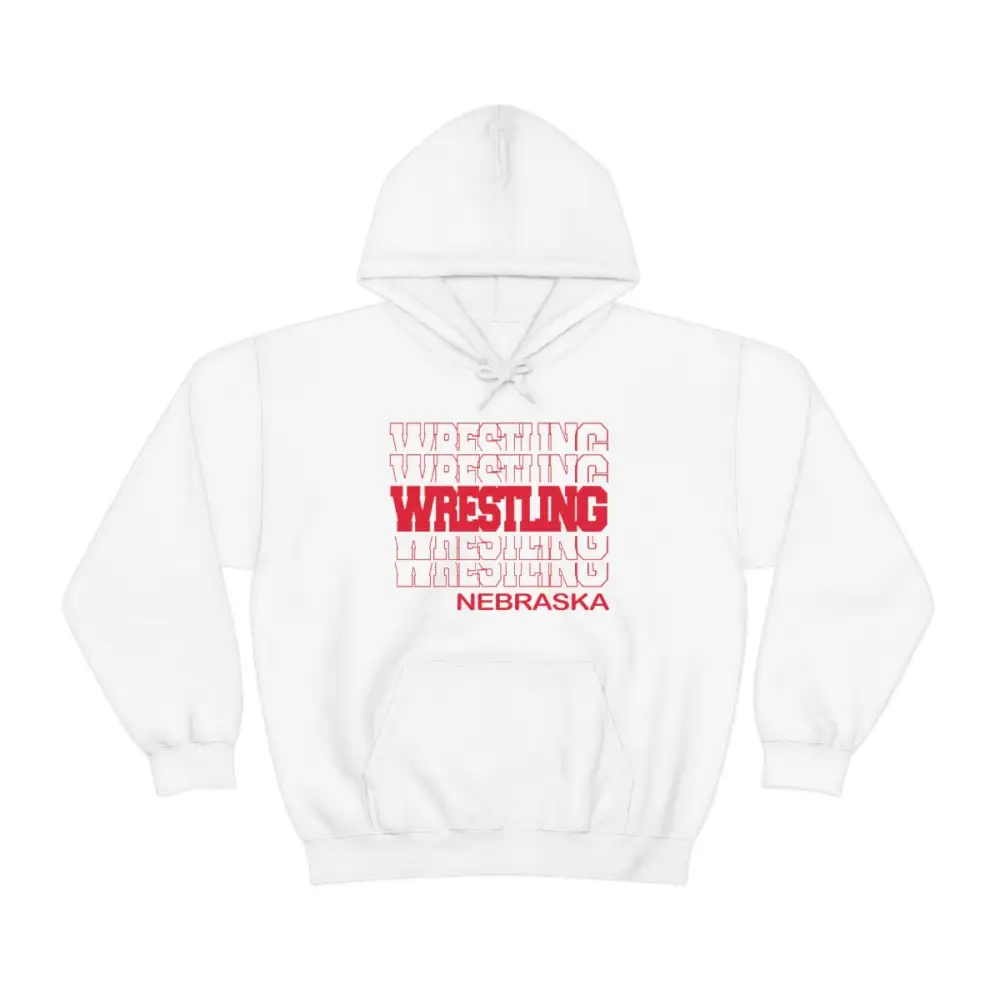 Modern Stacked Wrestling Graphic Pullover Hoodie
