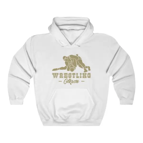 Relaxed Fan Style Wrestling Graphic Pullover Hoodie