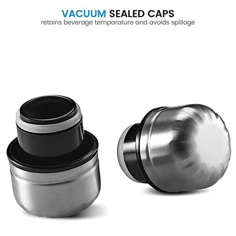 Hot & Cold Double Wall Vacuum Insulated Stainless Steel Water Bottle (1000 ml, Silver)