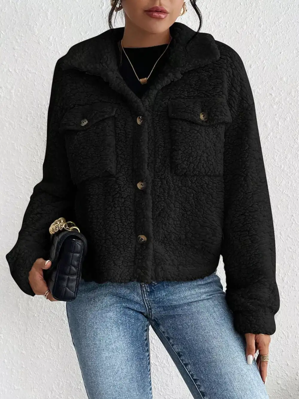 Cozy Sherpa Button Down Jacket