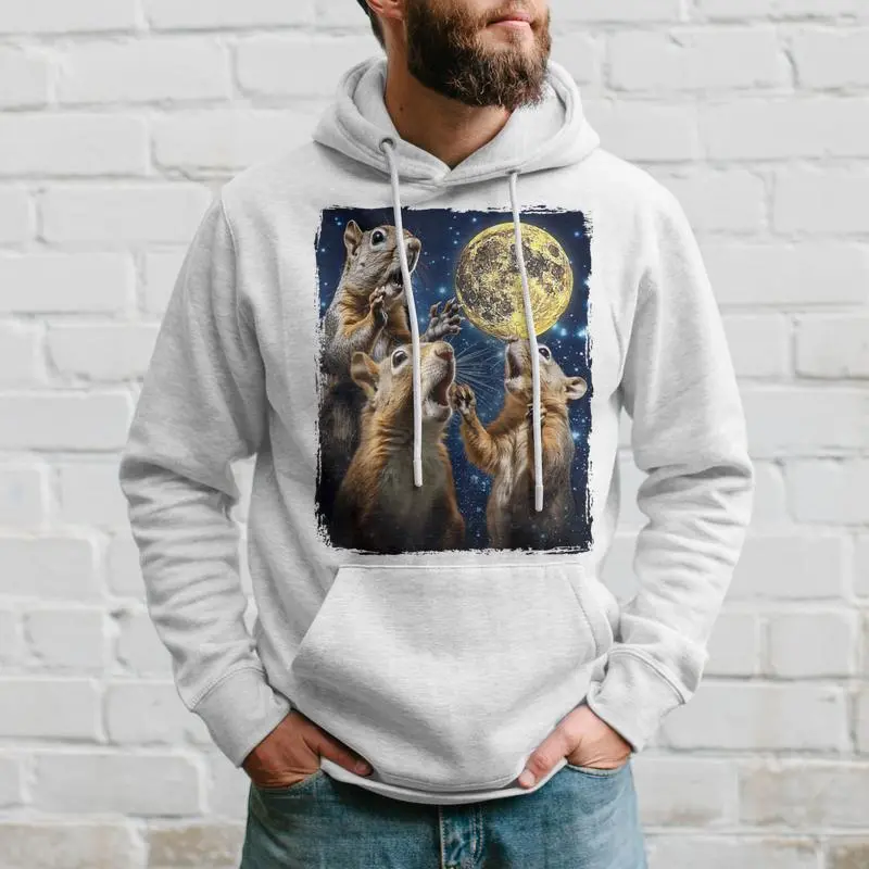 Squirrel Howling At Moon Hoodie