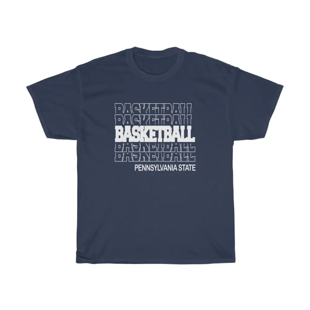 Basketball Pennsylvania State in Modern Stacked Lettering