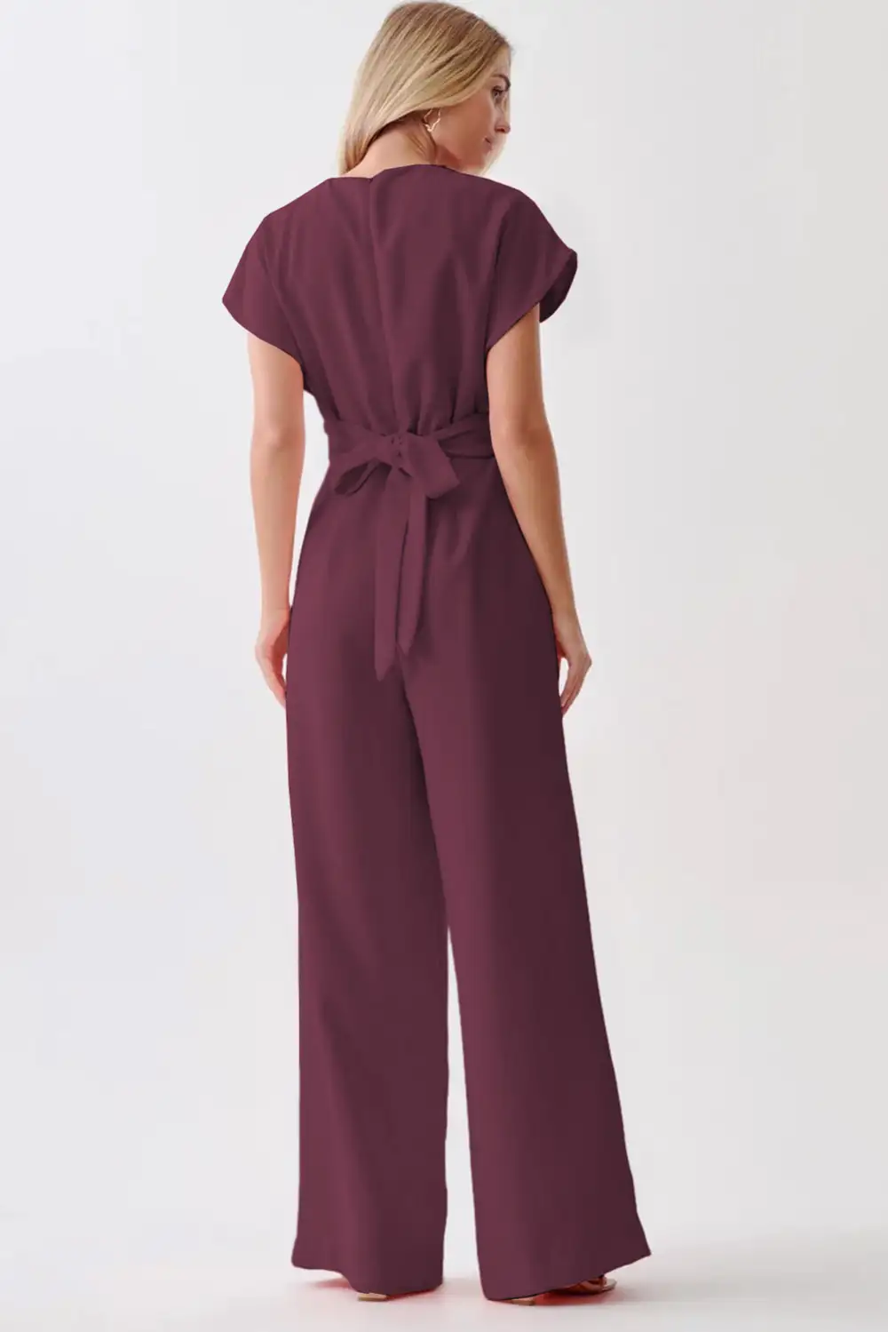 Clean Cap Sleeve Knot Waist Shift Accessory