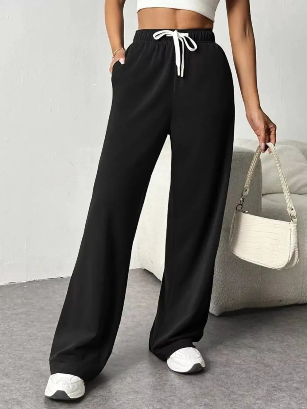 Everyday Drawstring Wide Leg Pants