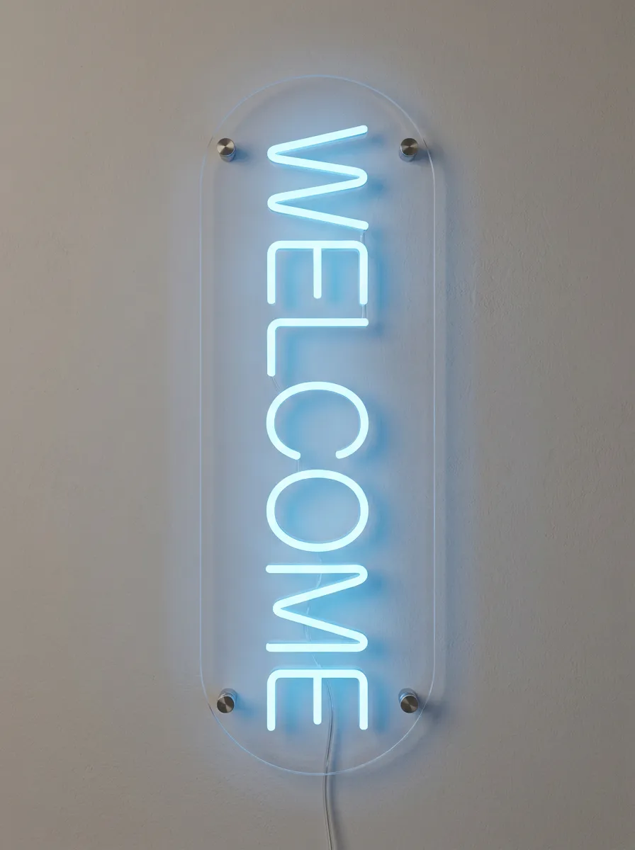 Acrylic Wall Lighted Welcome Neon Sign