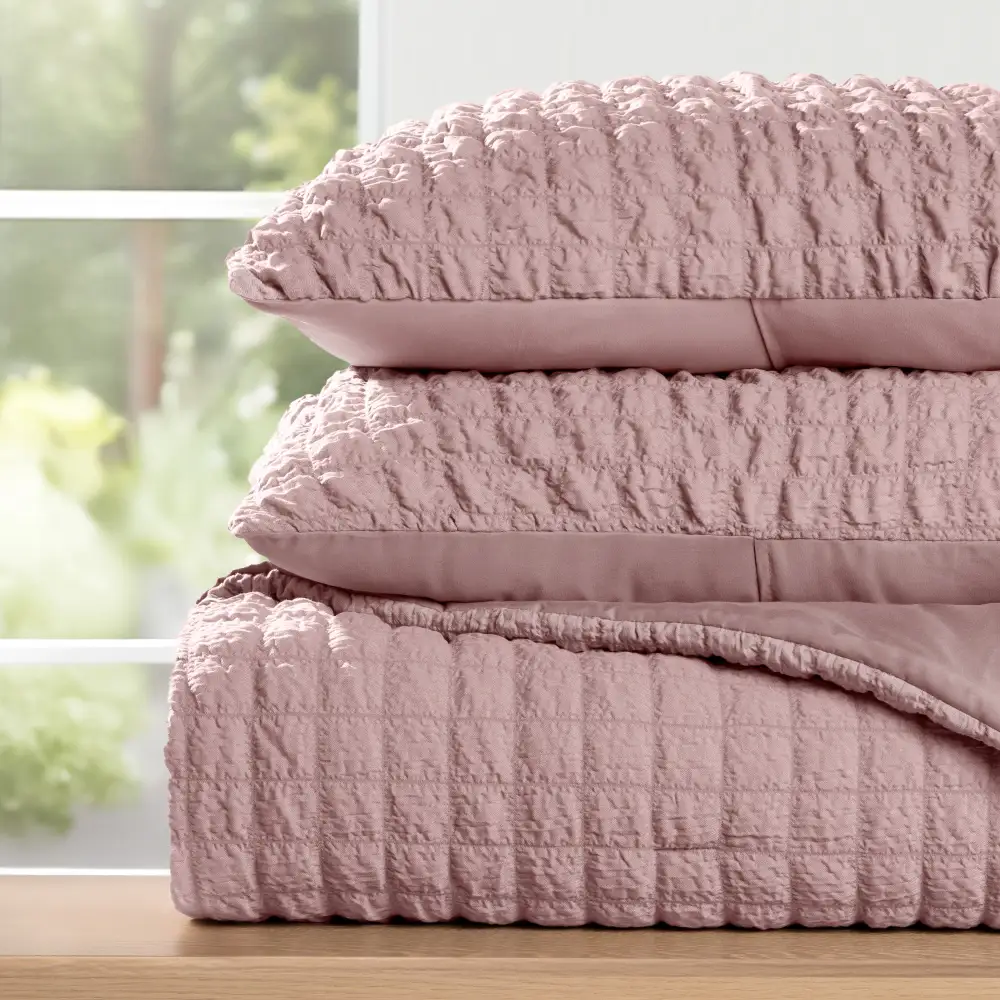 Seersucker Box Textured Down Alternative Comforter Set