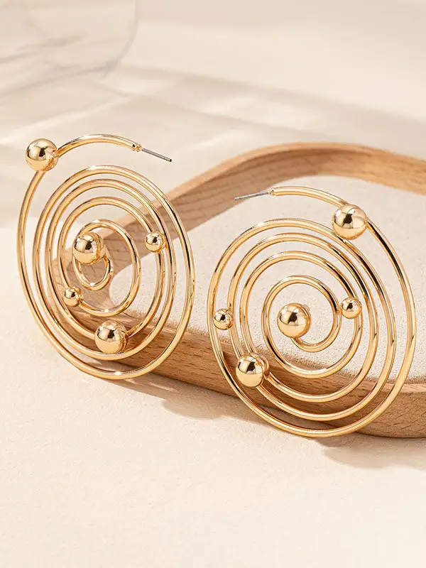 Angular Crystal-Look Drop Earrings