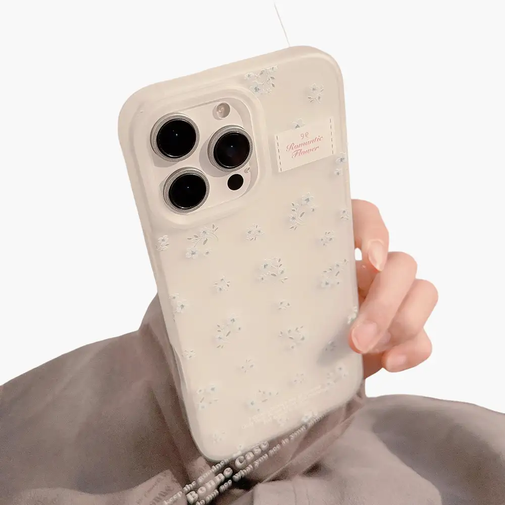 Floral Cat Matte Matte Phone Case