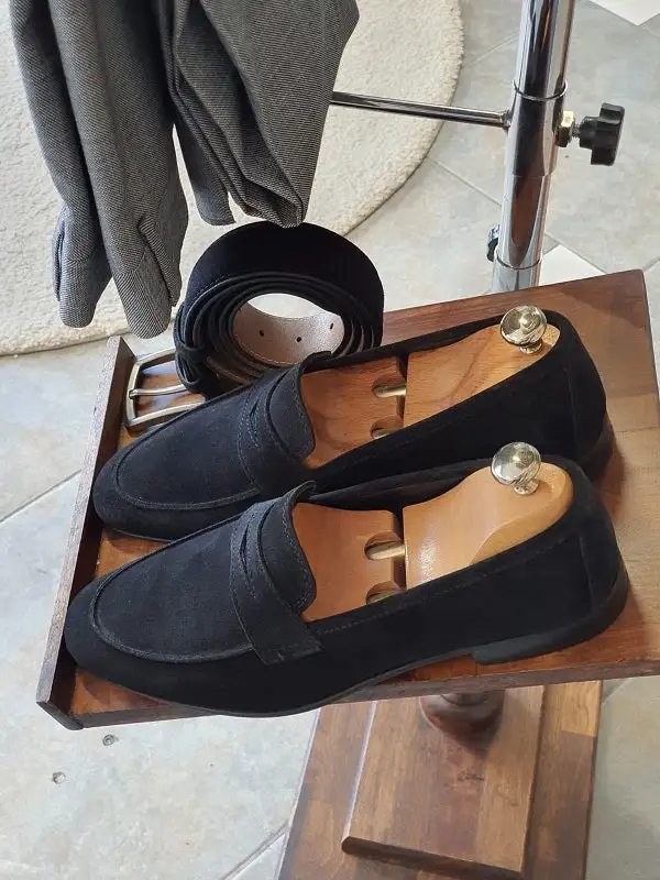 Suede Penny Loafers