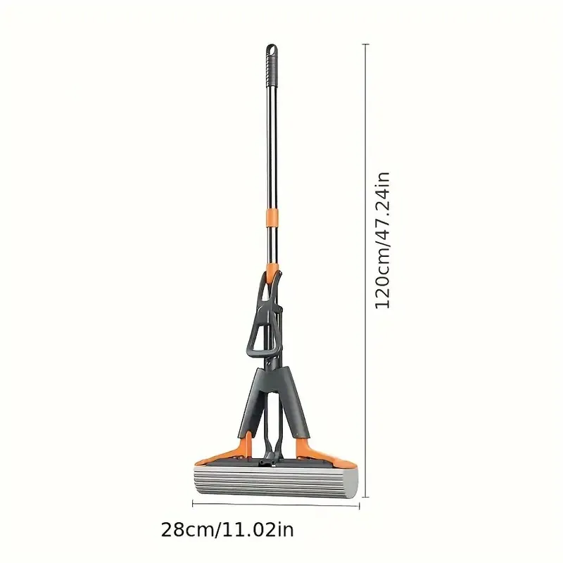 Dry And Wet Dual-Purpose Double-Folded Sponge Mop