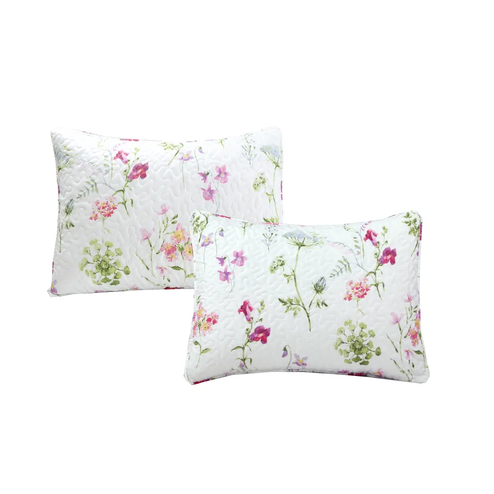 Microfiber Floral Reversible Quilt Bedding Set
