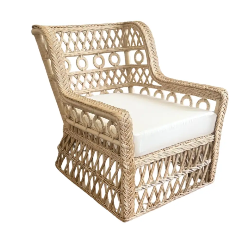 Refined Rattan Accent Chair