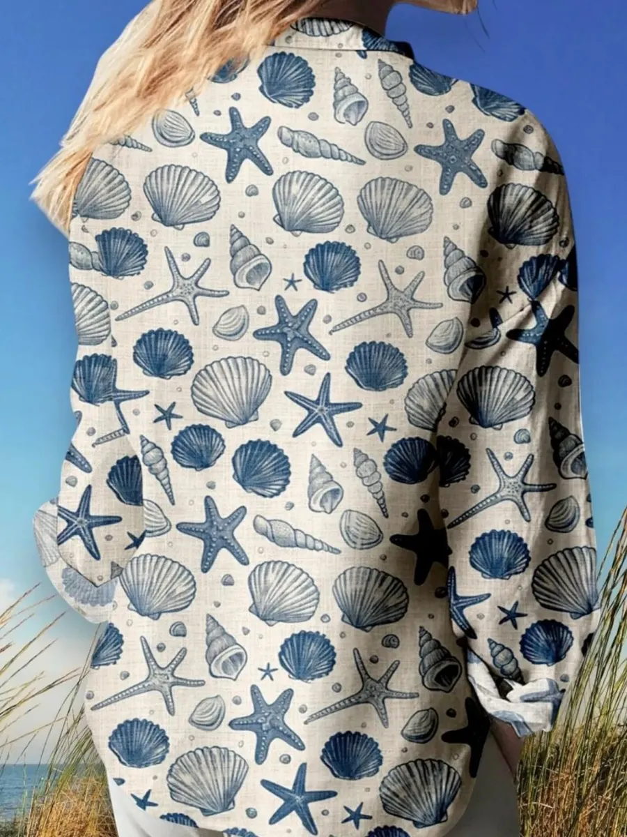 Beach Shell Button Down Shirt