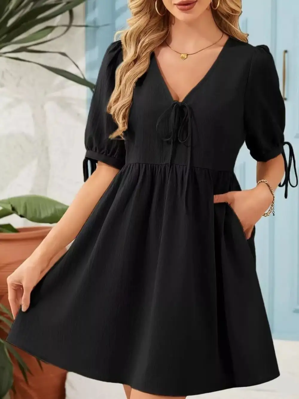 Elegant A Line Mini Dress