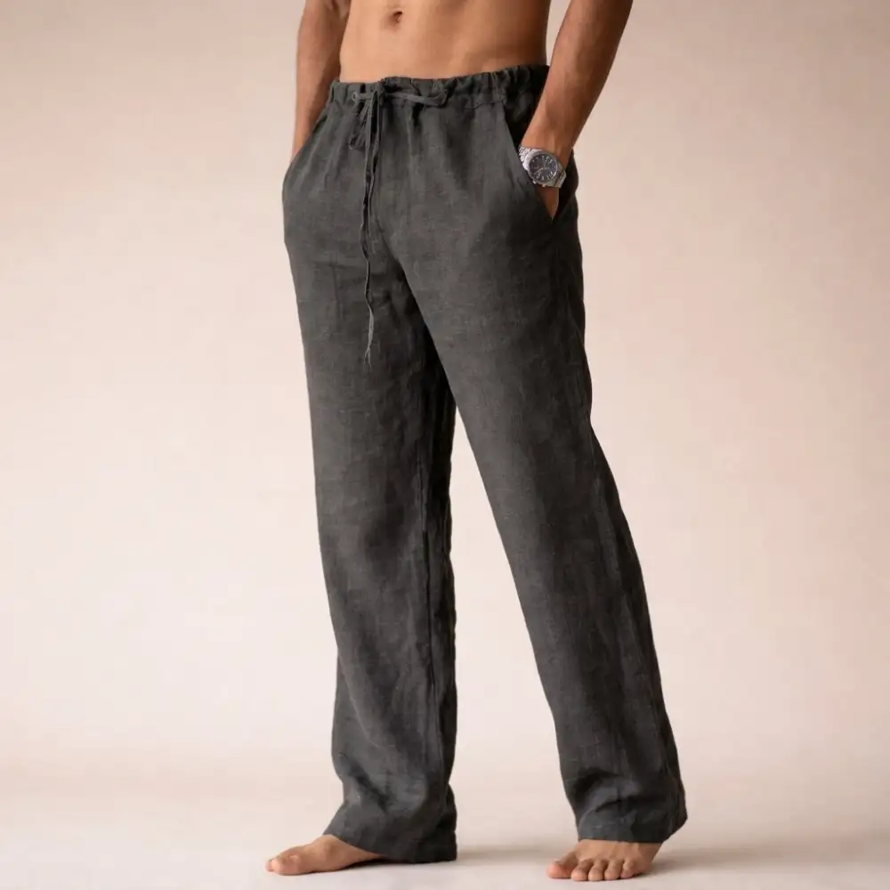 Relaxed Linen Drawstring Pants
