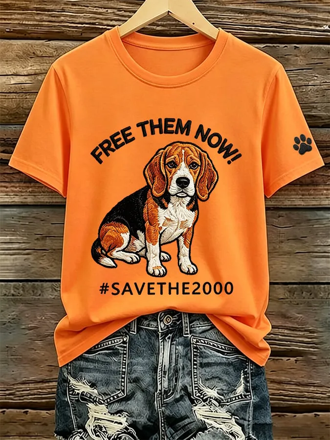 Women's Free Them Now! #Savethe2000 Printed Art Printed Print Top