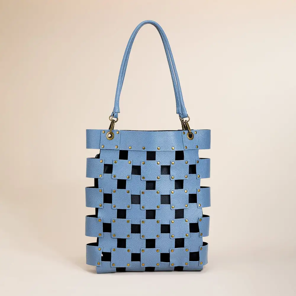 Leather Cutout Tote Bag