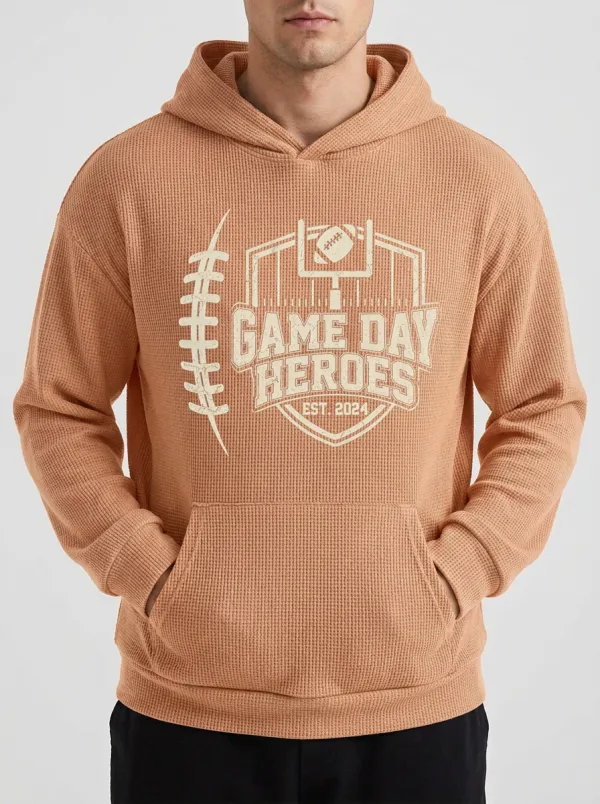 Football Graphic Casual Hoodie