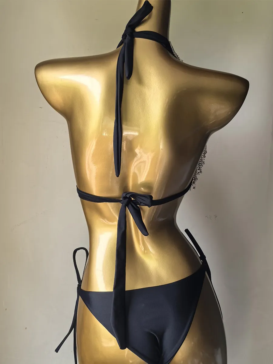 Alessia Rhinestone Tassel Bikini