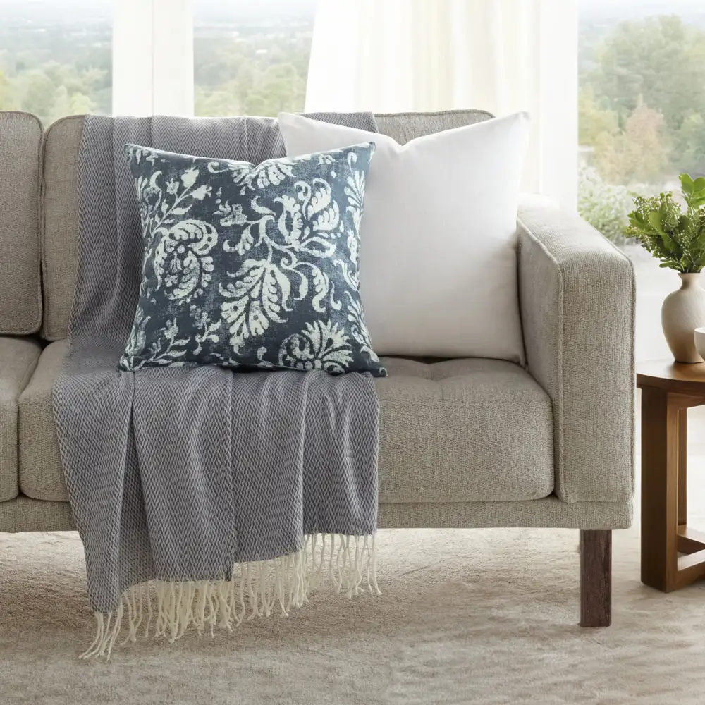 Distressed Floral  Throw Pillows